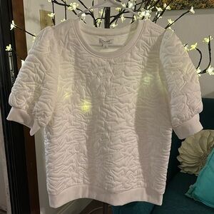Nine West White Textured Top